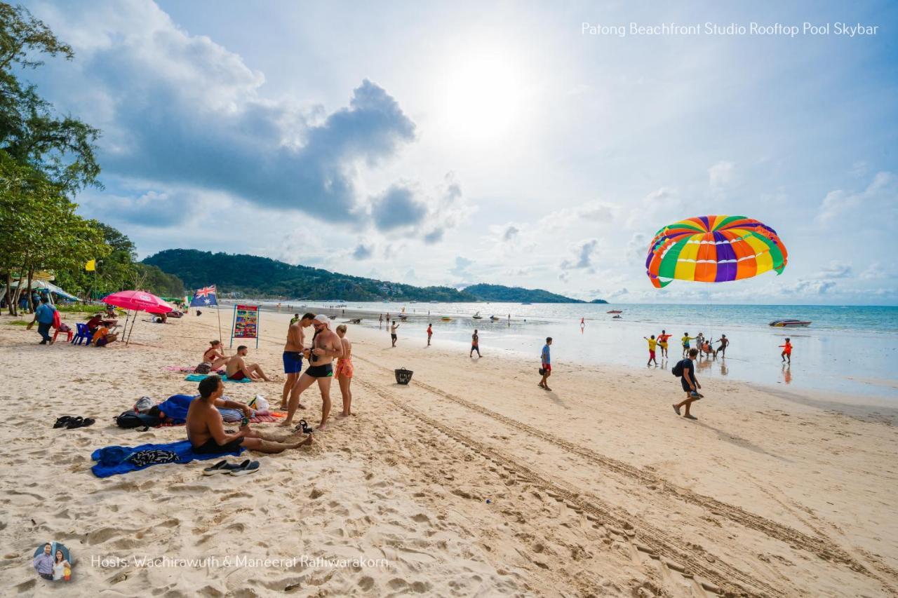 ✪✪✪✪✪ Patong Beachfront Studio Rooftop Pool Skybar Apartamento Exterior foto