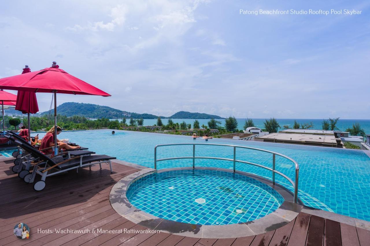 ✪✪✪✪✪ Patong Beachfront Studio Rooftop Pool Skybar Apartamento Exterior foto