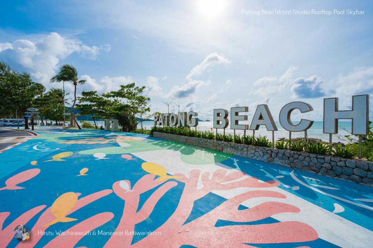 ✪✪✪✪✪ Patong Beachfront Studio Rooftop Pool Skybar Apartamento Exterior foto