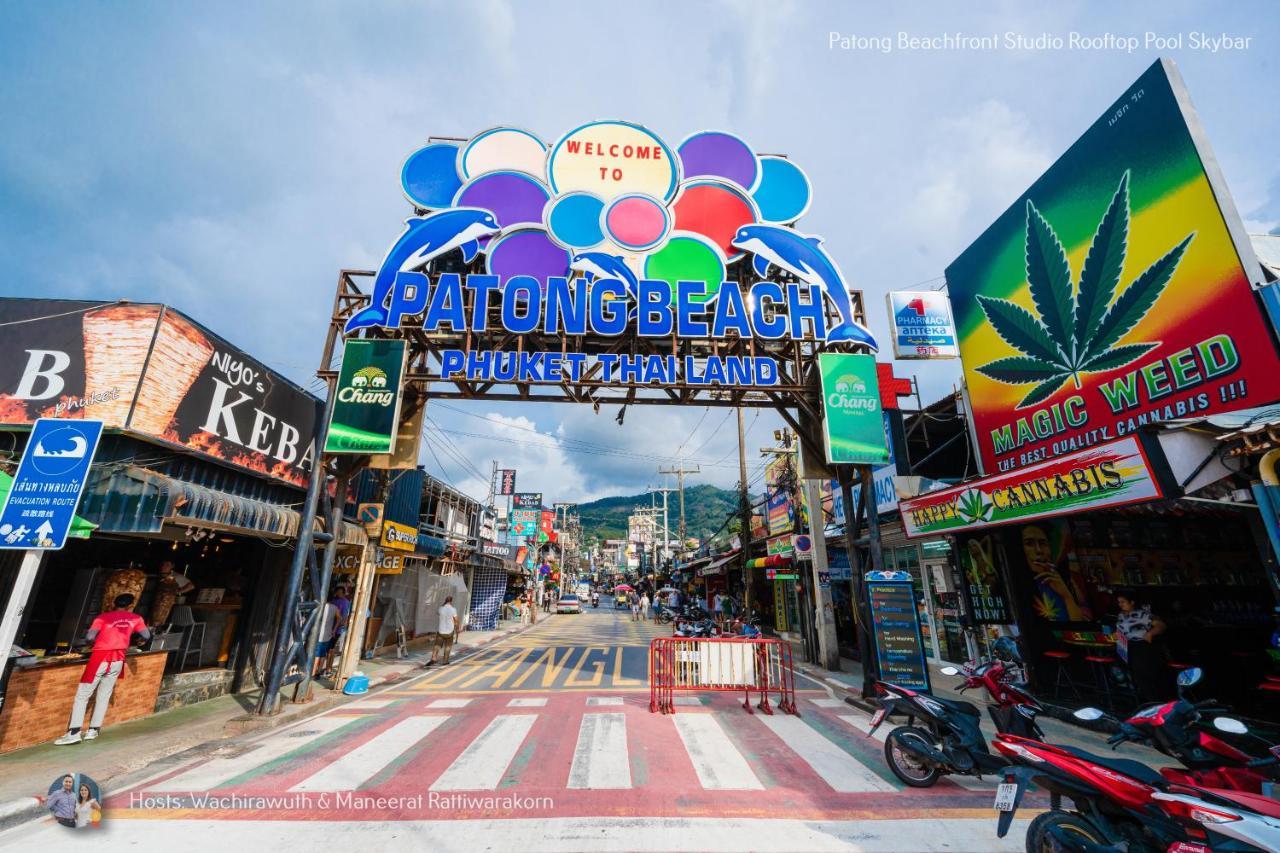 ✪✪✪✪✪ Patong Beachfront Studio Rooftop Pool Skybar Apartamento Exterior foto