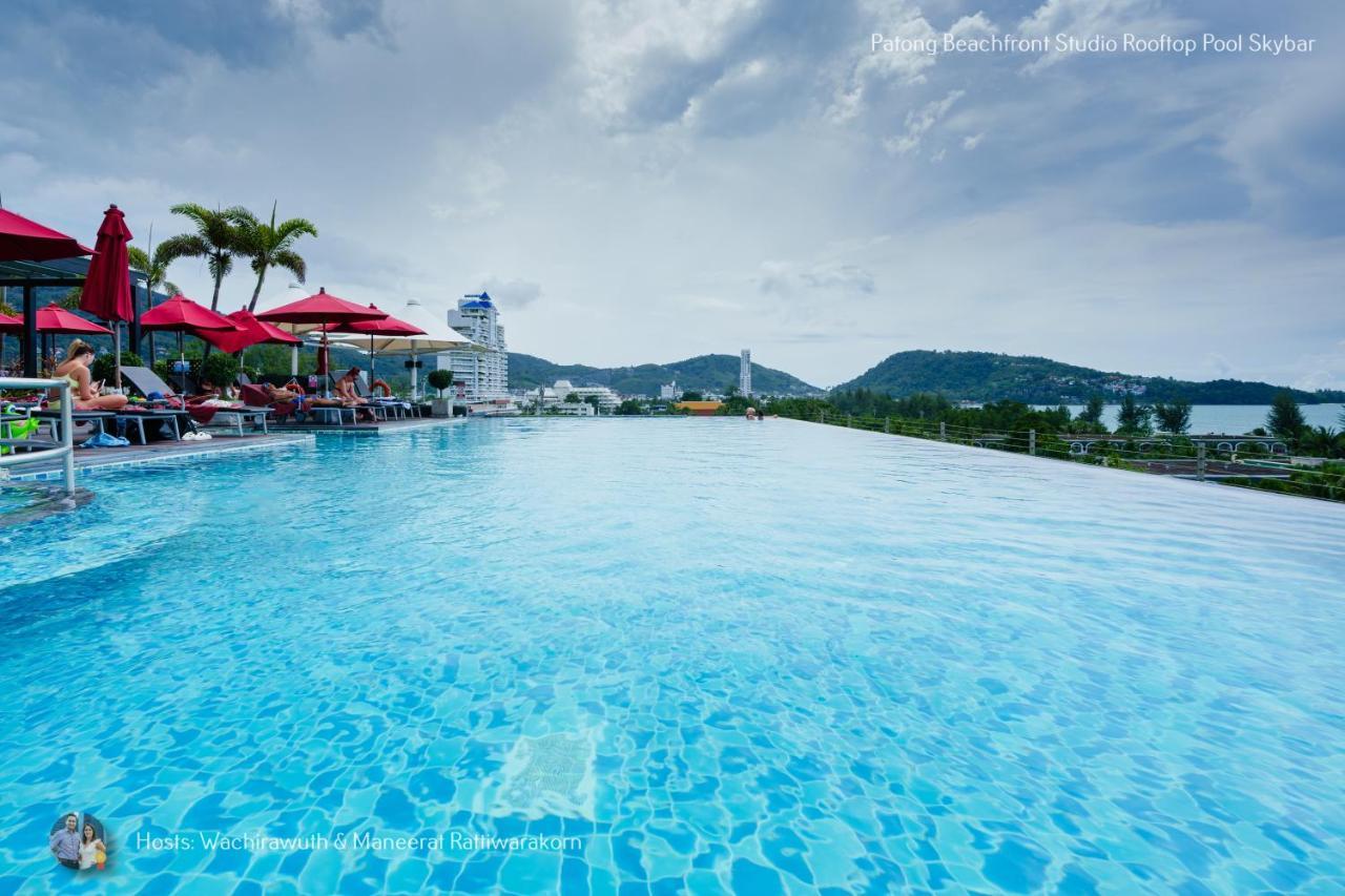 ✪✪✪✪✪ Patong Beachfront Studio Rooftop Pool Skybar Apartamento Exterior foto